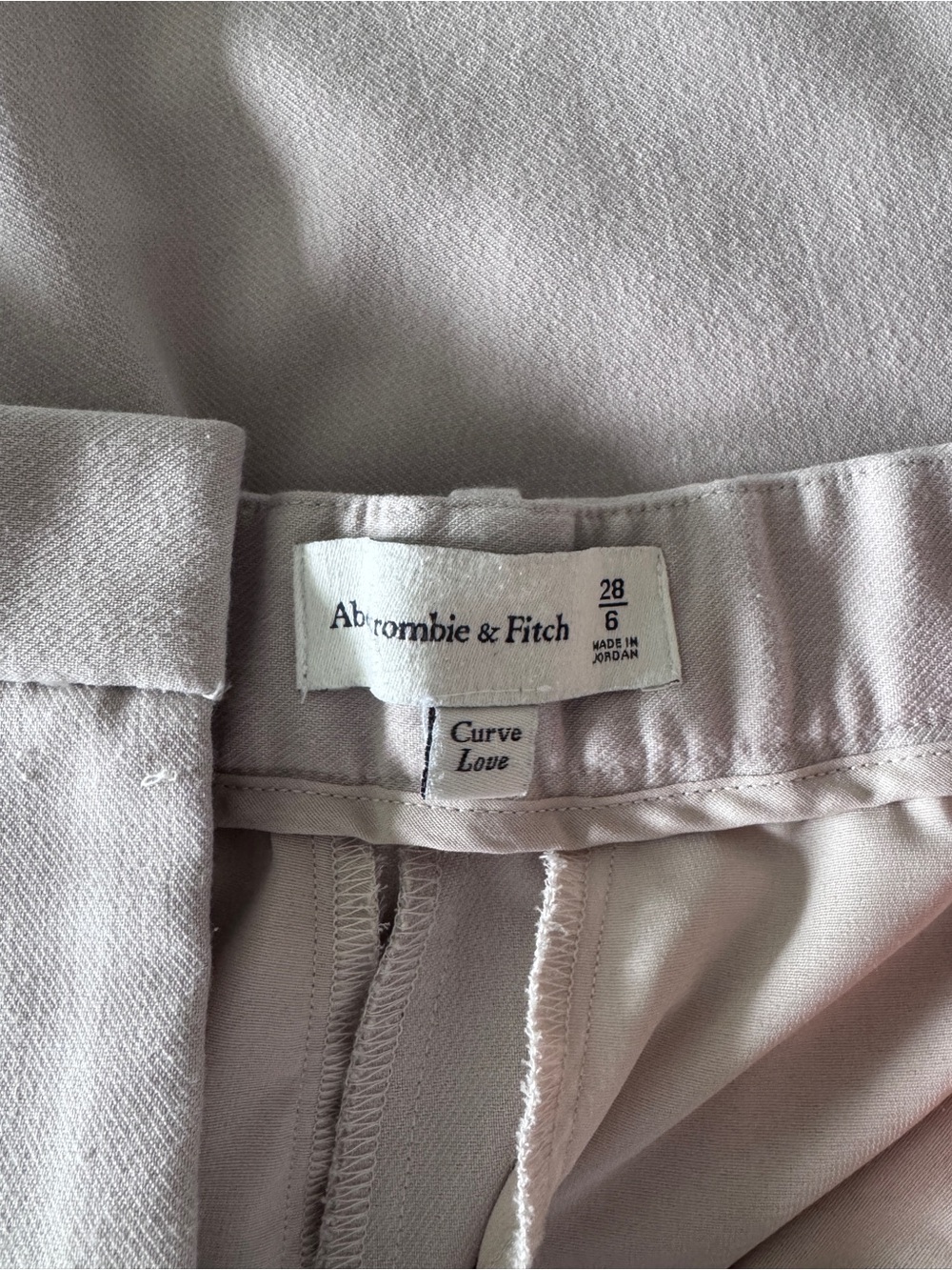 Abercrombie & Fitch Cream Trouser Dress Pants CURVE LOVE wide leg